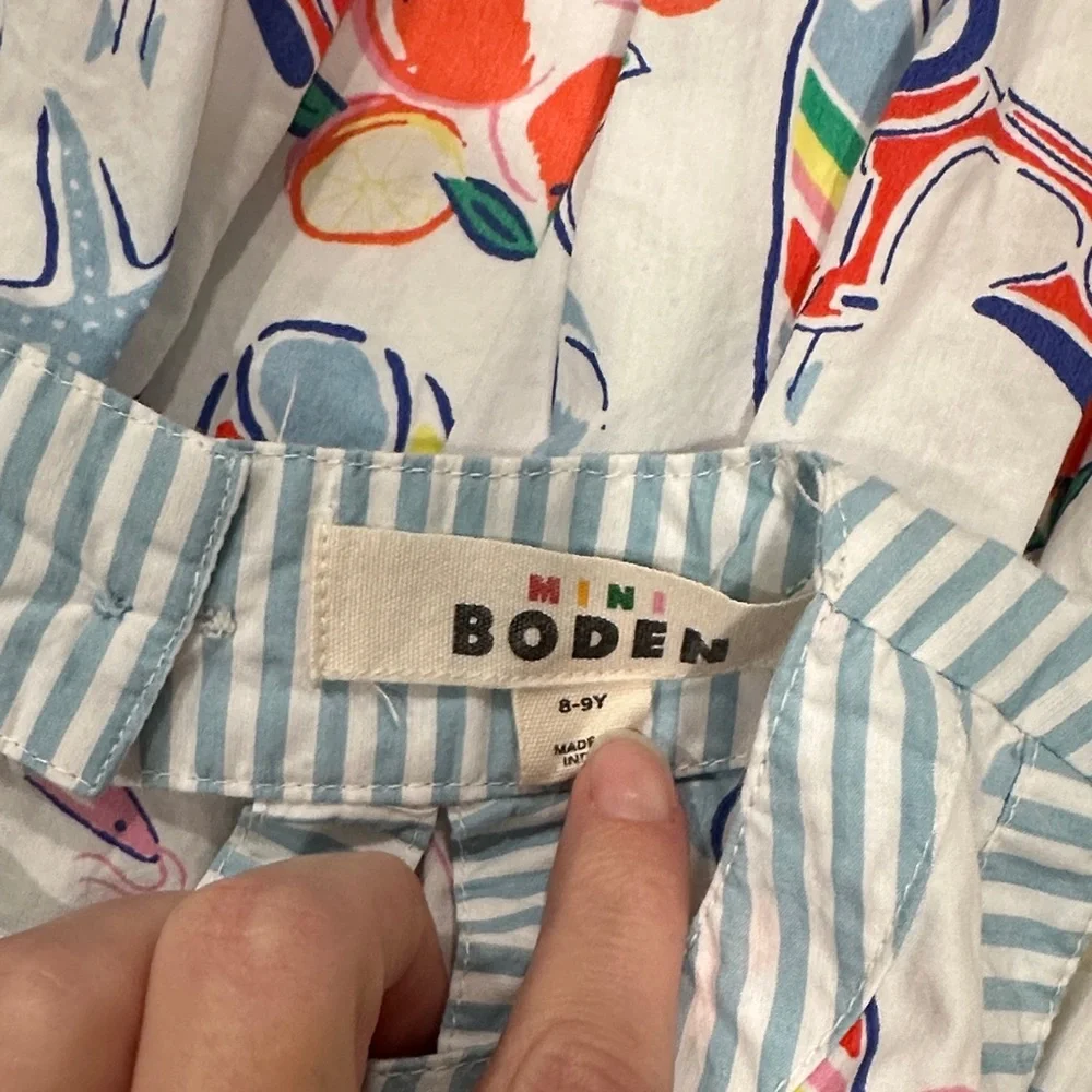 Boden Multicolor Nautical Kids Dress - Picture 4 of 6